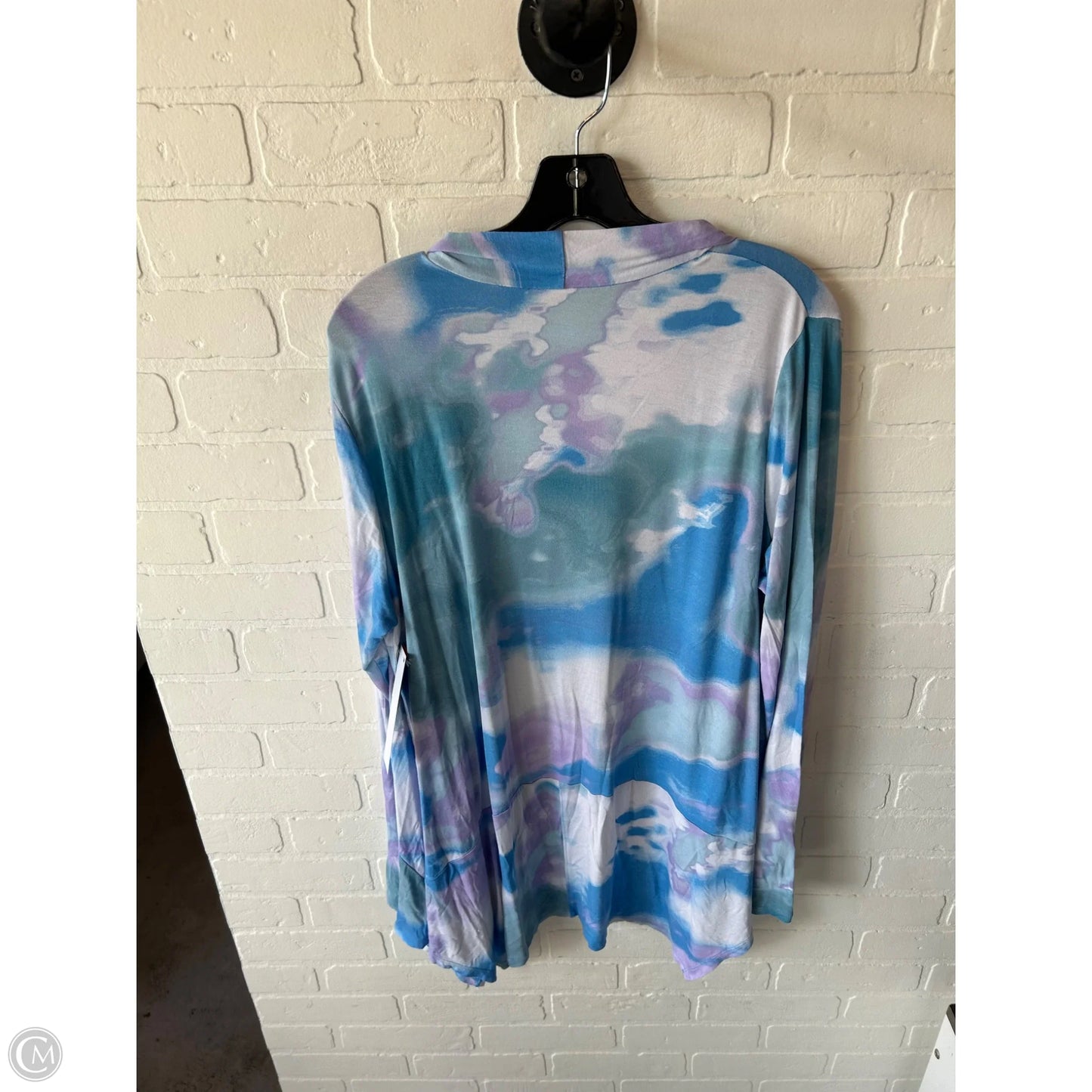 Cardigan By Logo In Blue & Purple, Size: L