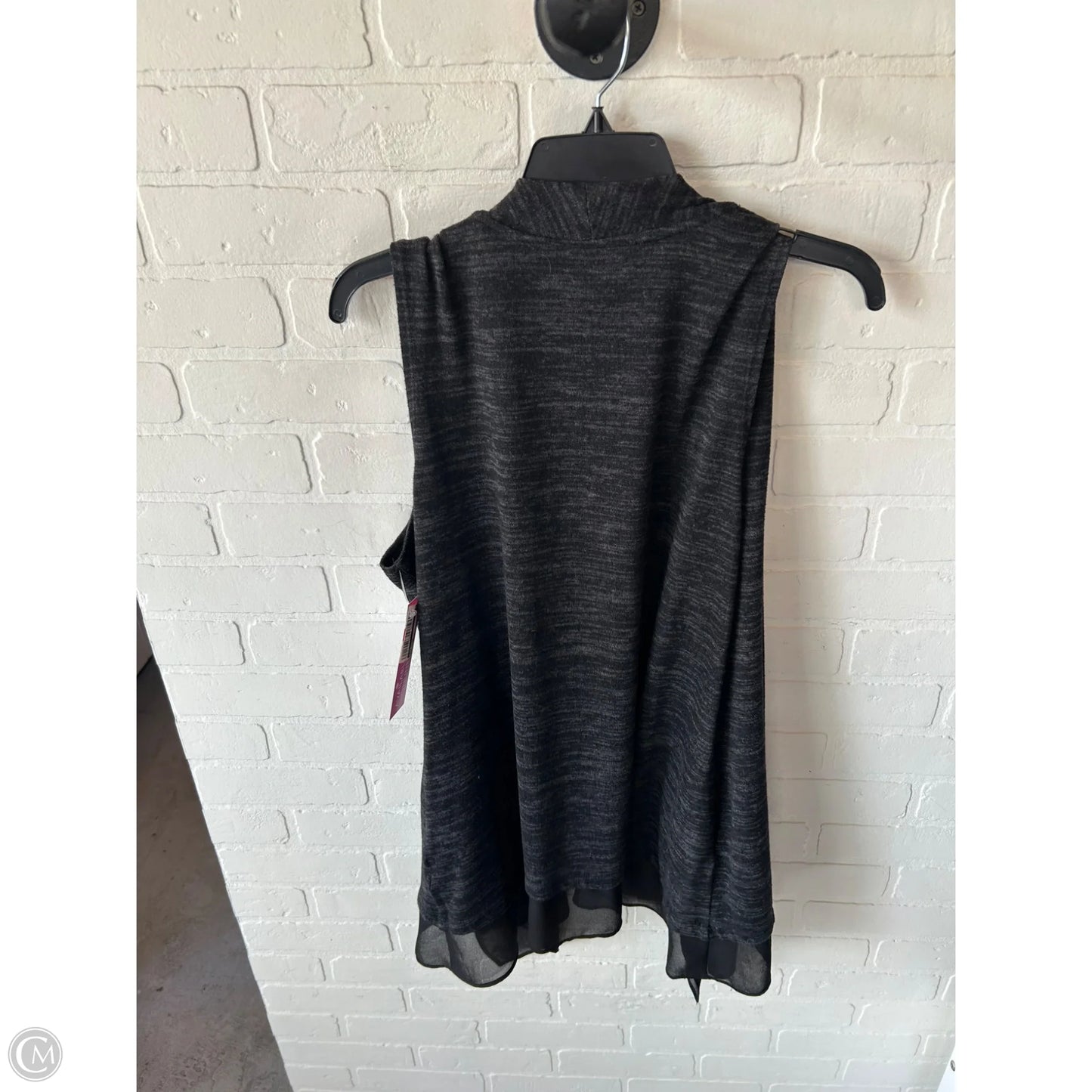 Vest Other By Logo In Black & Grey, Size: L