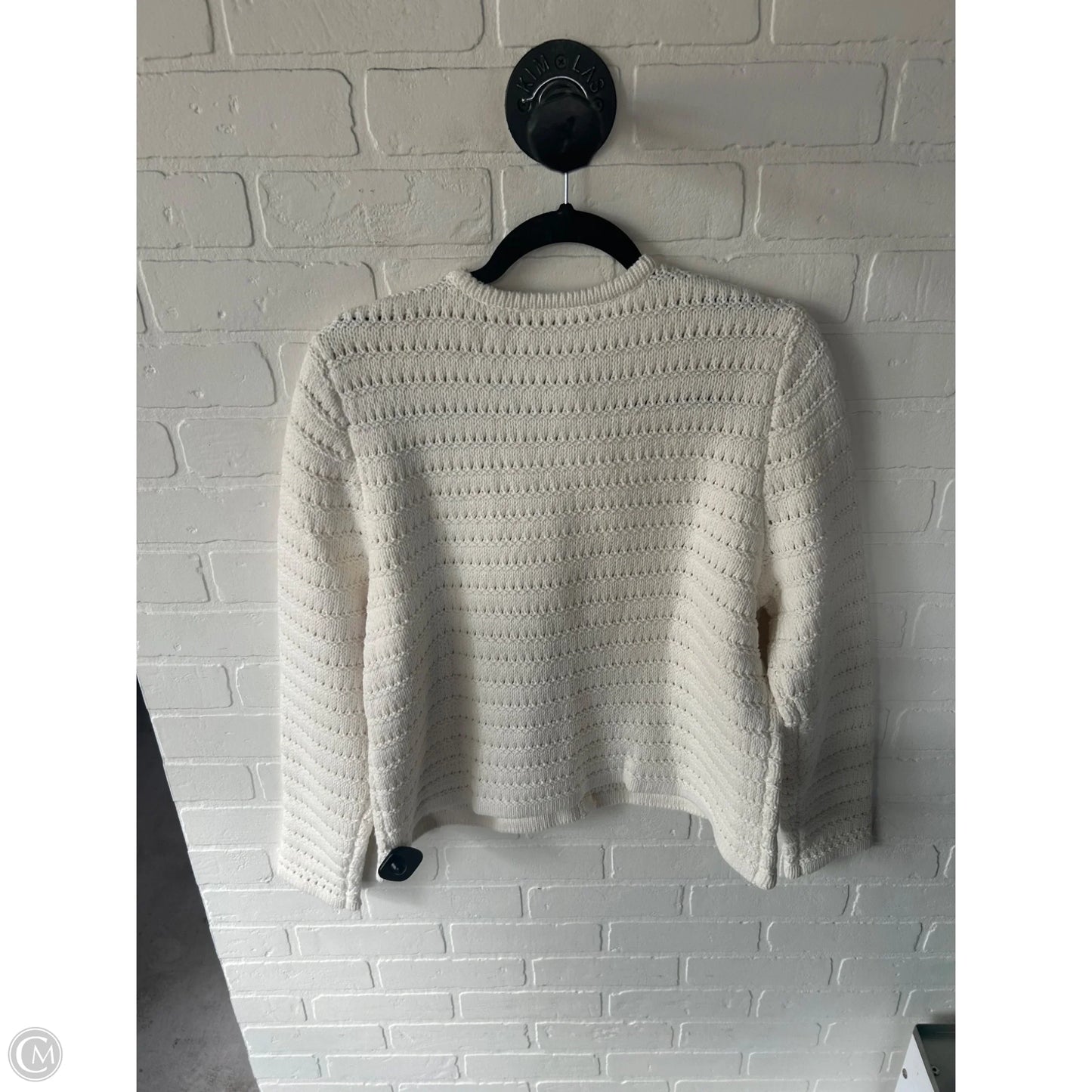 Sweater Cardigan By Loft In Ivory, Size: Xl