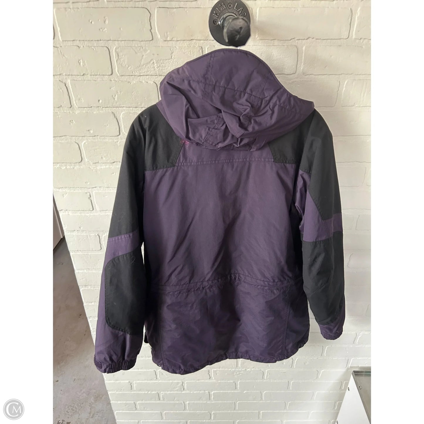 Coat Parka By Columbia In Black & Purple, Size: M