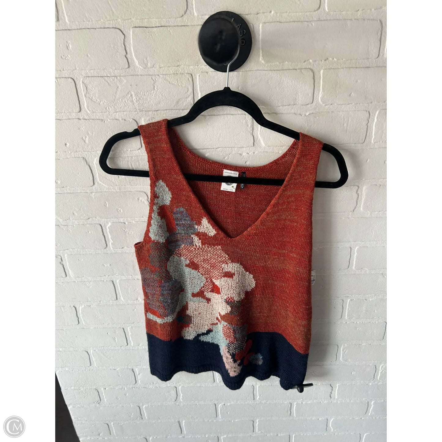 Vest Sweater By Akemi And Kin In Blue & Orange, Size: Sp