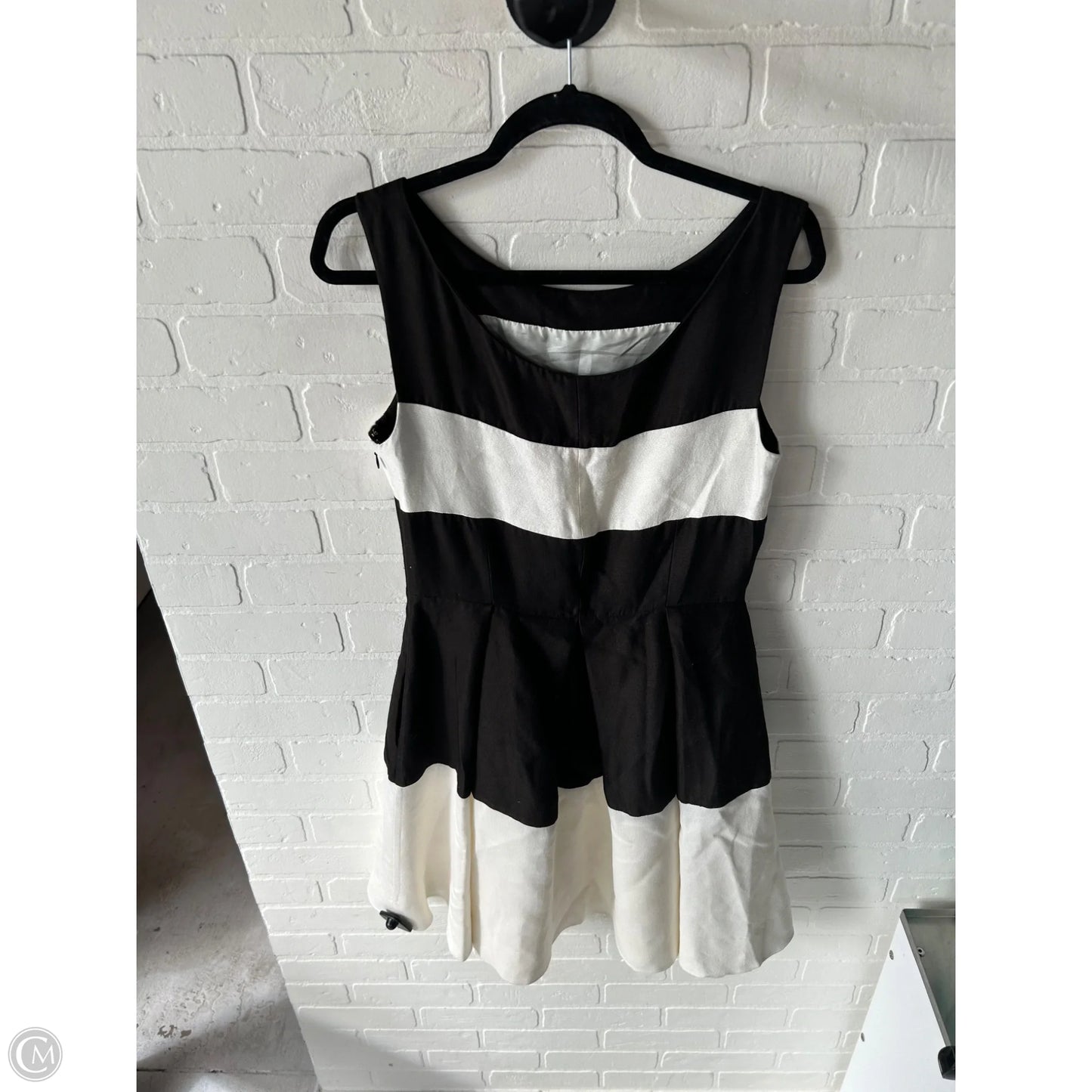 Dress Designer By Kate Spade In Black & Cream, Size: M