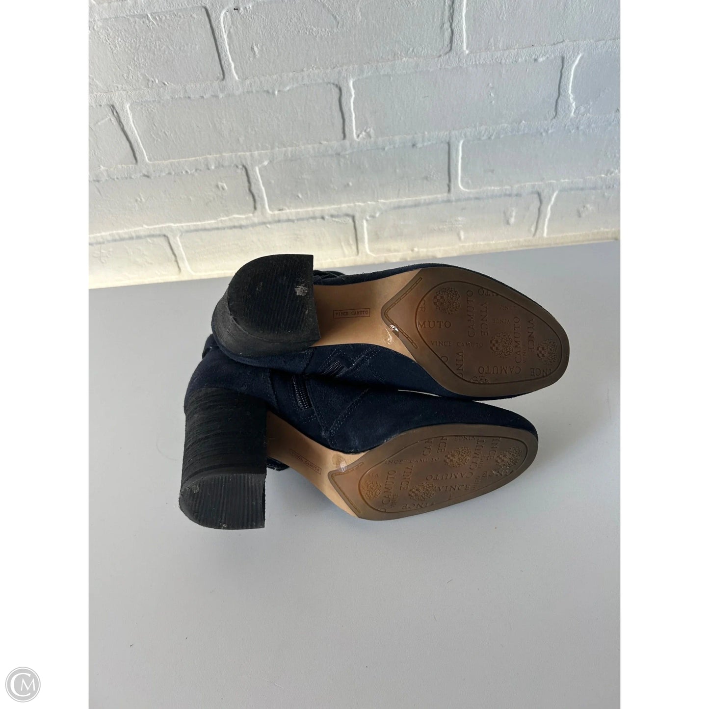 Boots Ankle Heels By Vince Camuto In Navy, Size: 8.5