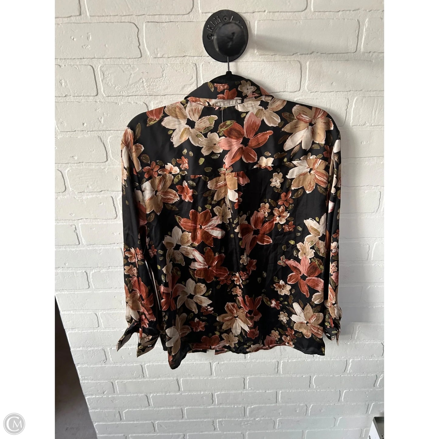 Top Long Sleeve By Tamara H In Black & Brown, Size: Xs