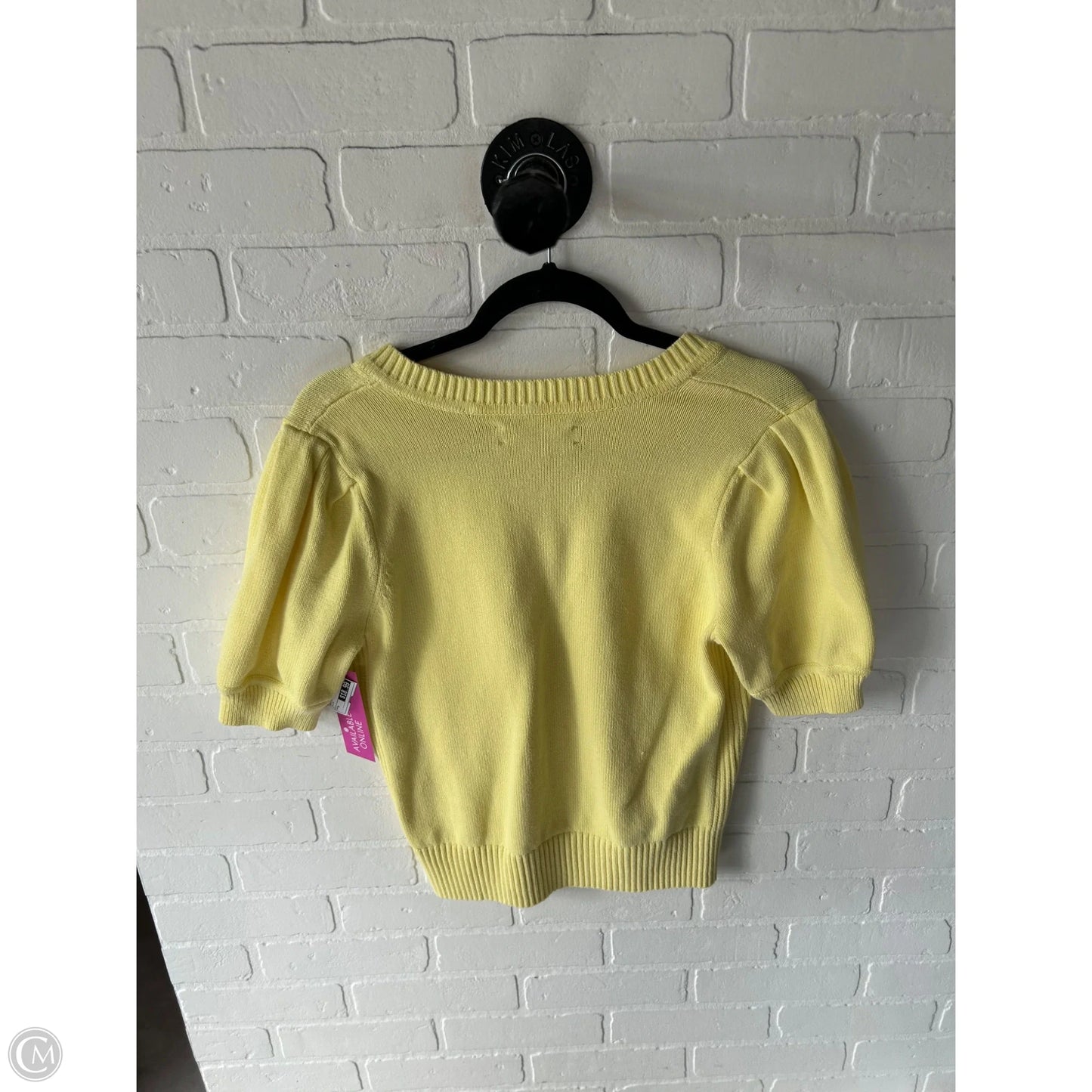 Sweater Short Sleeve By Loft In Yellow, Size: M
