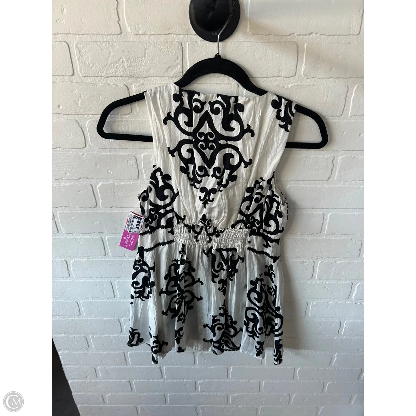 Top Sleeveless By White House Black Market In Black & White, Size: Xs