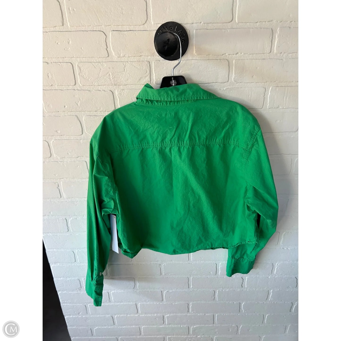 Top Long Sleeve By Banana Republic In Green, Size: S