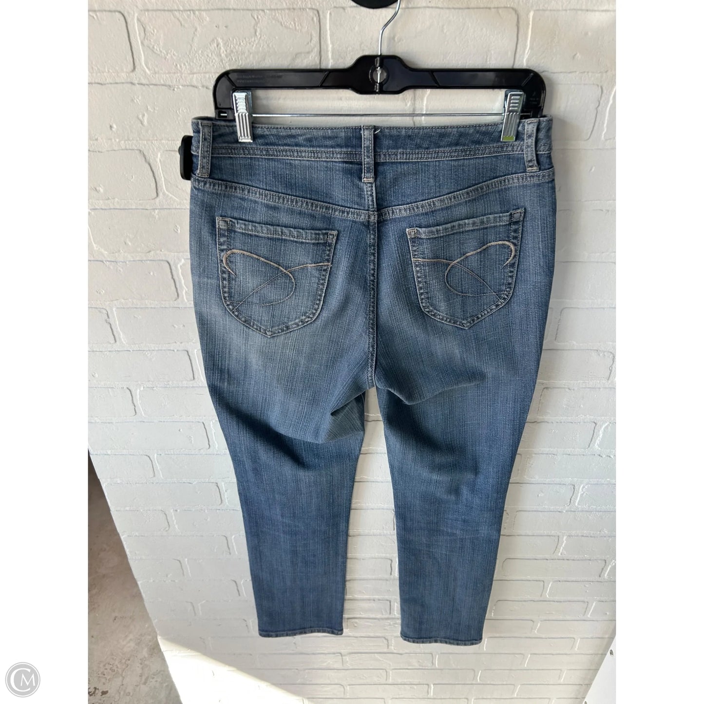Jeans Straight By Chicos In Blue Denim, Size: 6p