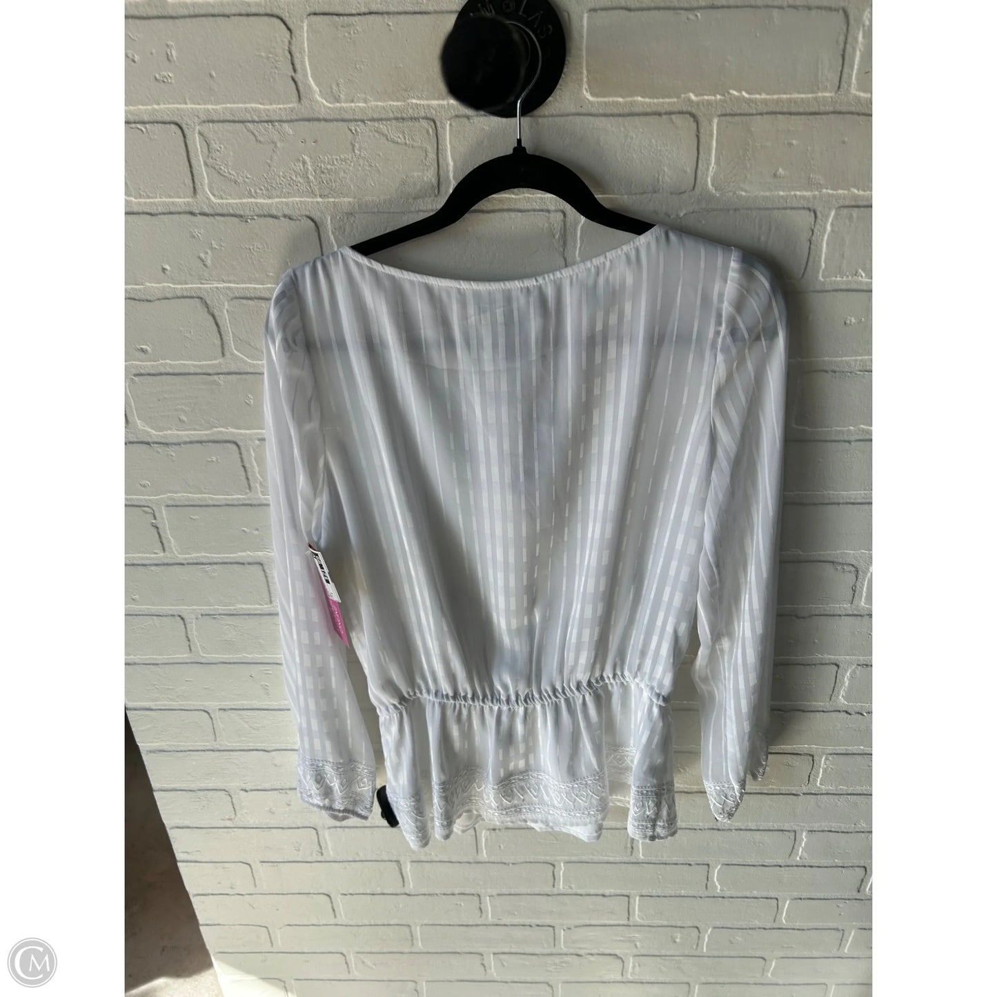 Blouse Long Sleeve By White House Black Market In White, Size: S