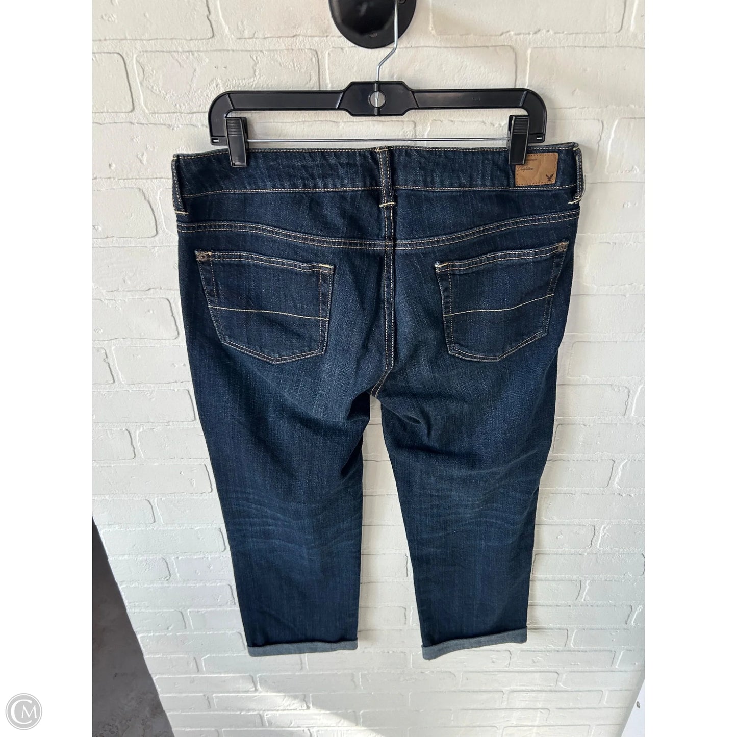 Jeans Boyfriend By American Eagle In Blue Denim, Size: 10