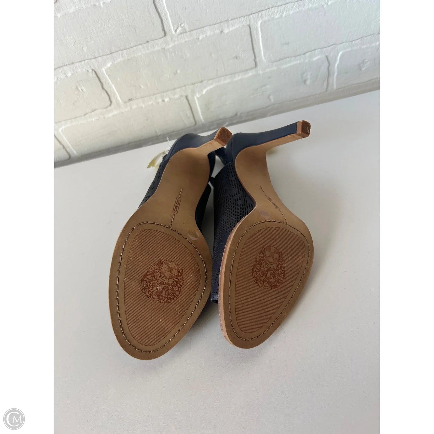 Sandals Heels Stiletto By Vince Camuto In Navy, Size: 8.5