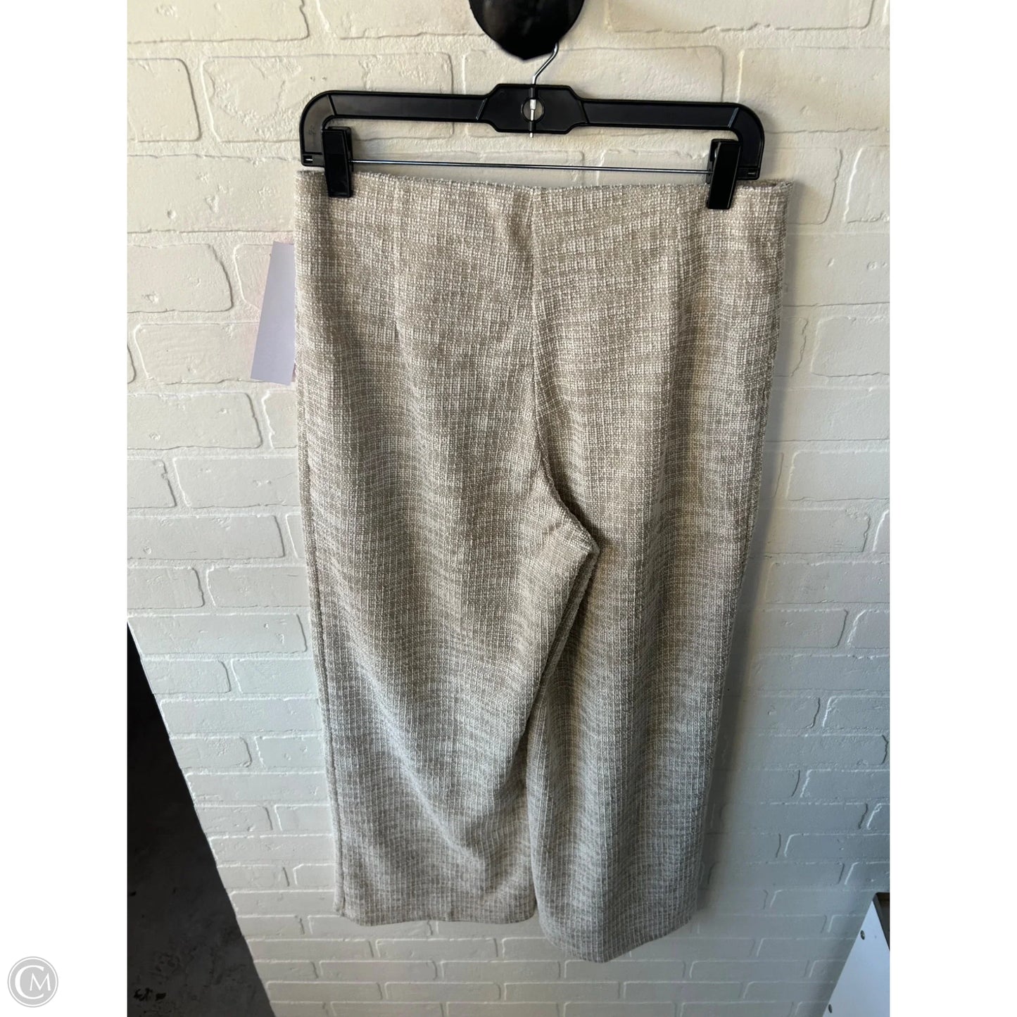 Pants Wide Leg By H&m In Tan & White, Size: 8