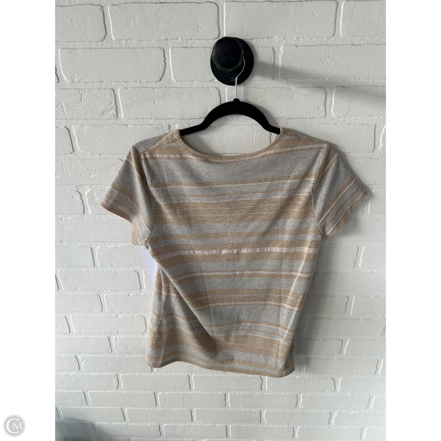 Top Short Sleeve By Coldwater Creek In Gold & Silver, Size: Xs