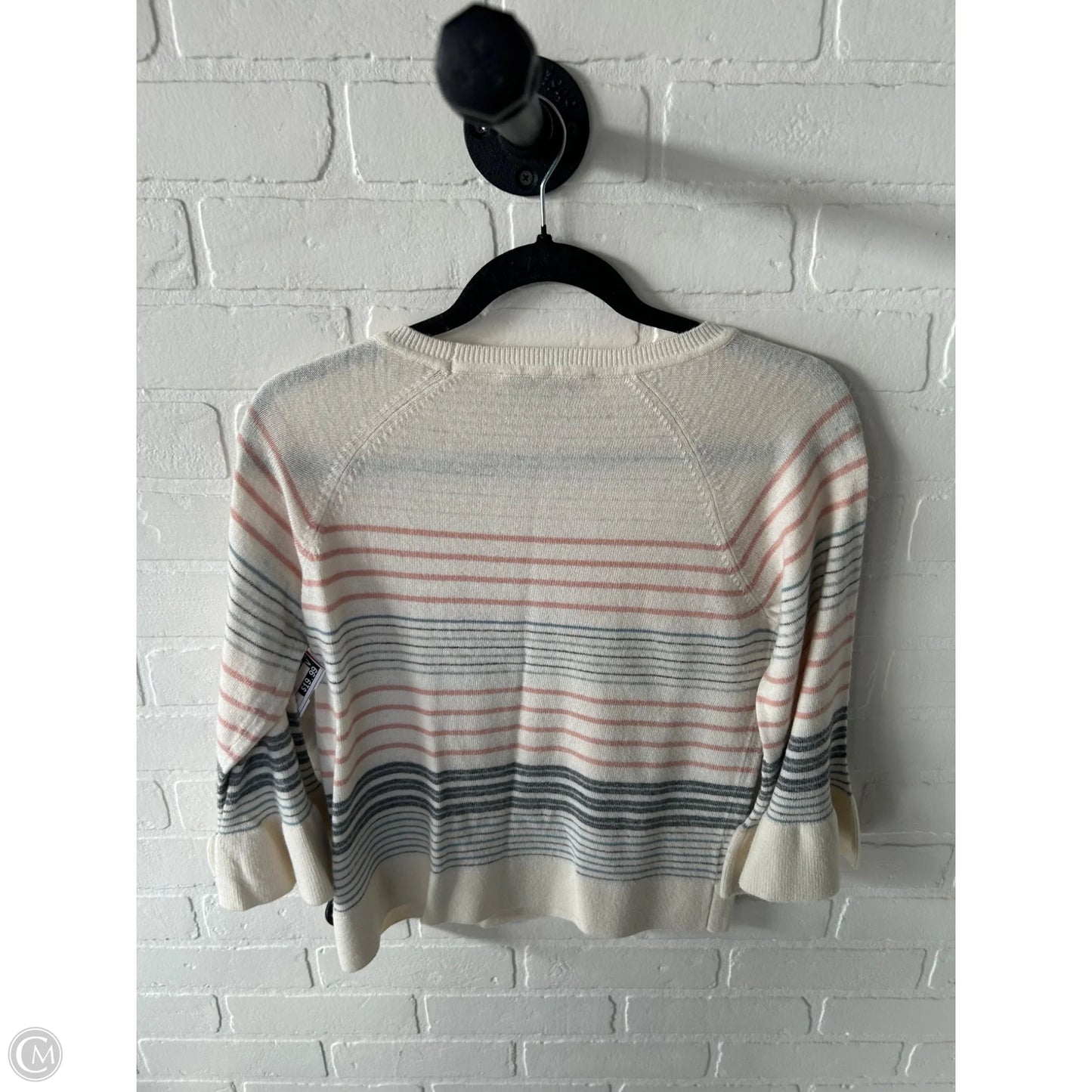 Sweater By Loft In Cream & Pink, Size: Xsp