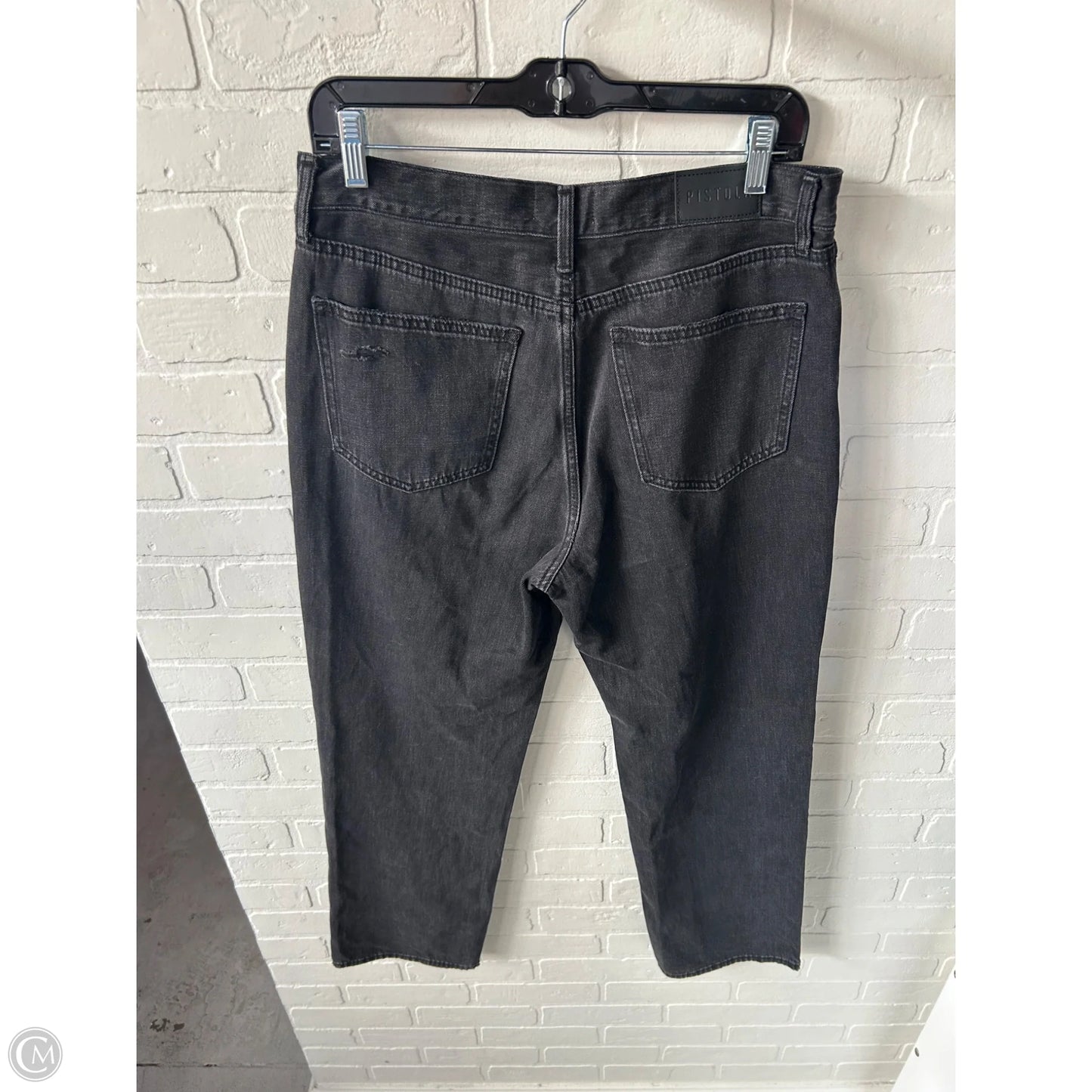 Jeans Straight By Pistola In Black Denim, Size: 10