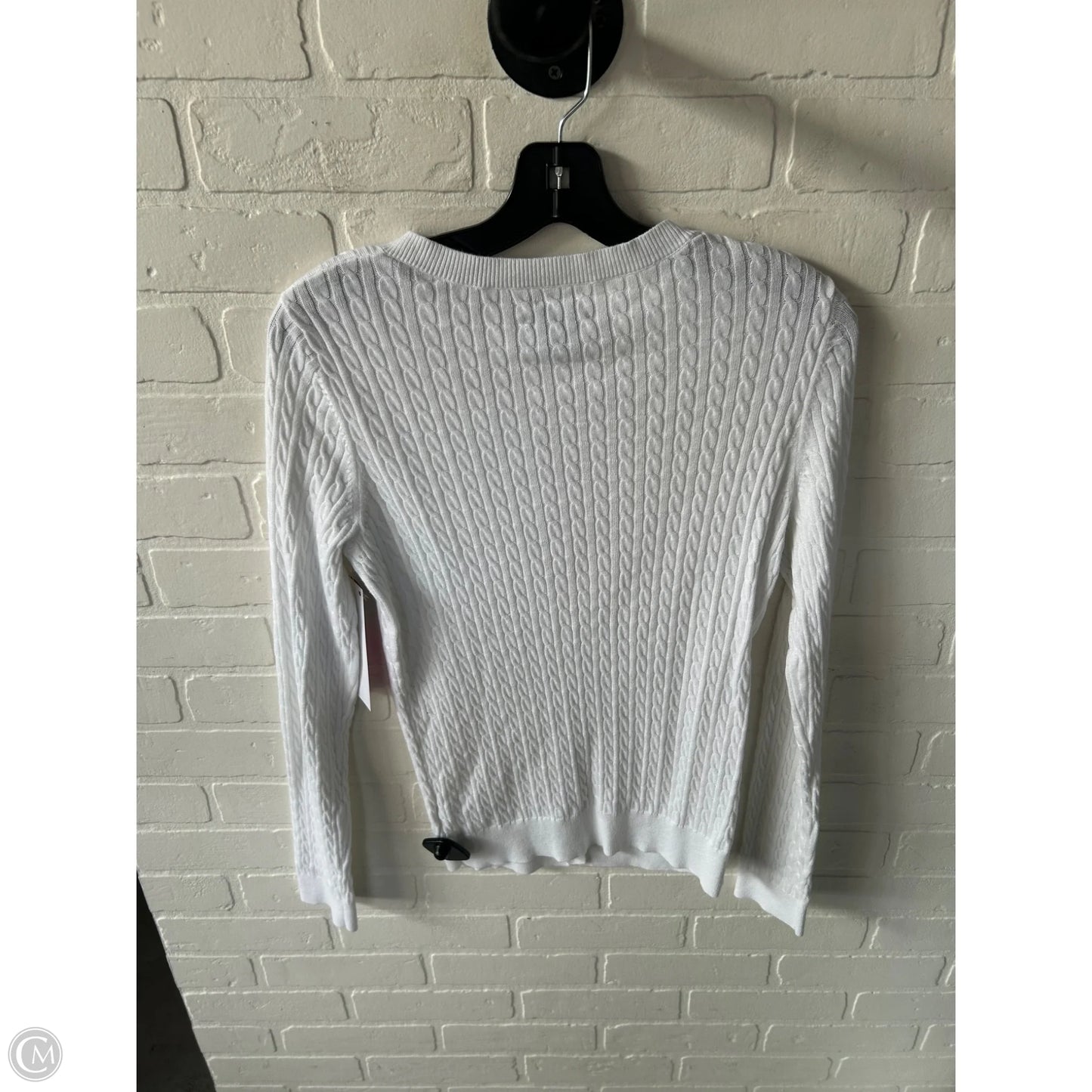 Sweater Cardigan By Tommy Hilfiger In White, Size: M