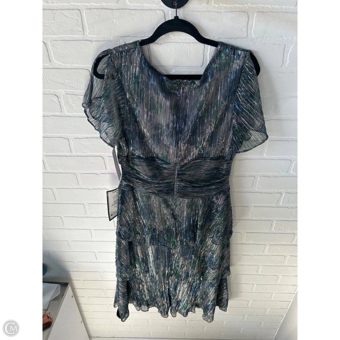 Dress Party Midi By Sl Fashions In Grey & Silver, Size: M