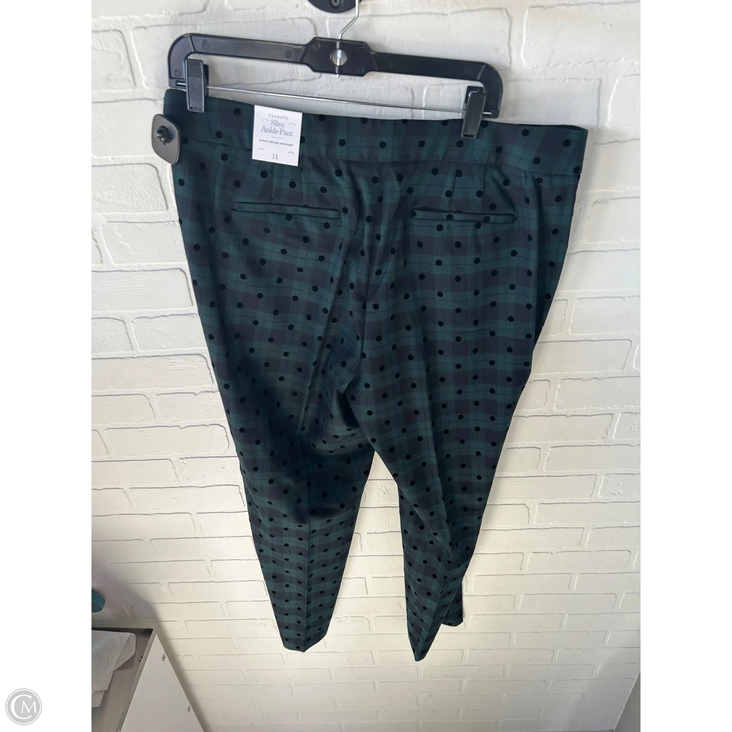 Pants Dress By Talbots In Black & Green, Size: 14