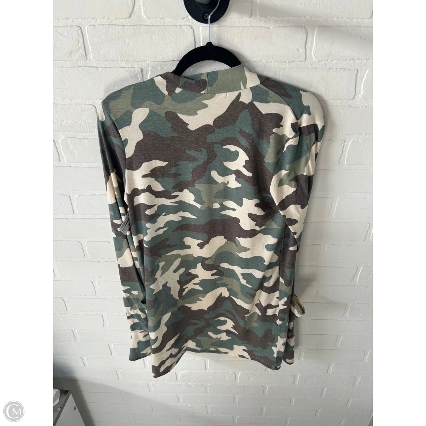 Cardigan By Zenana In Camouflage Print, Size: S