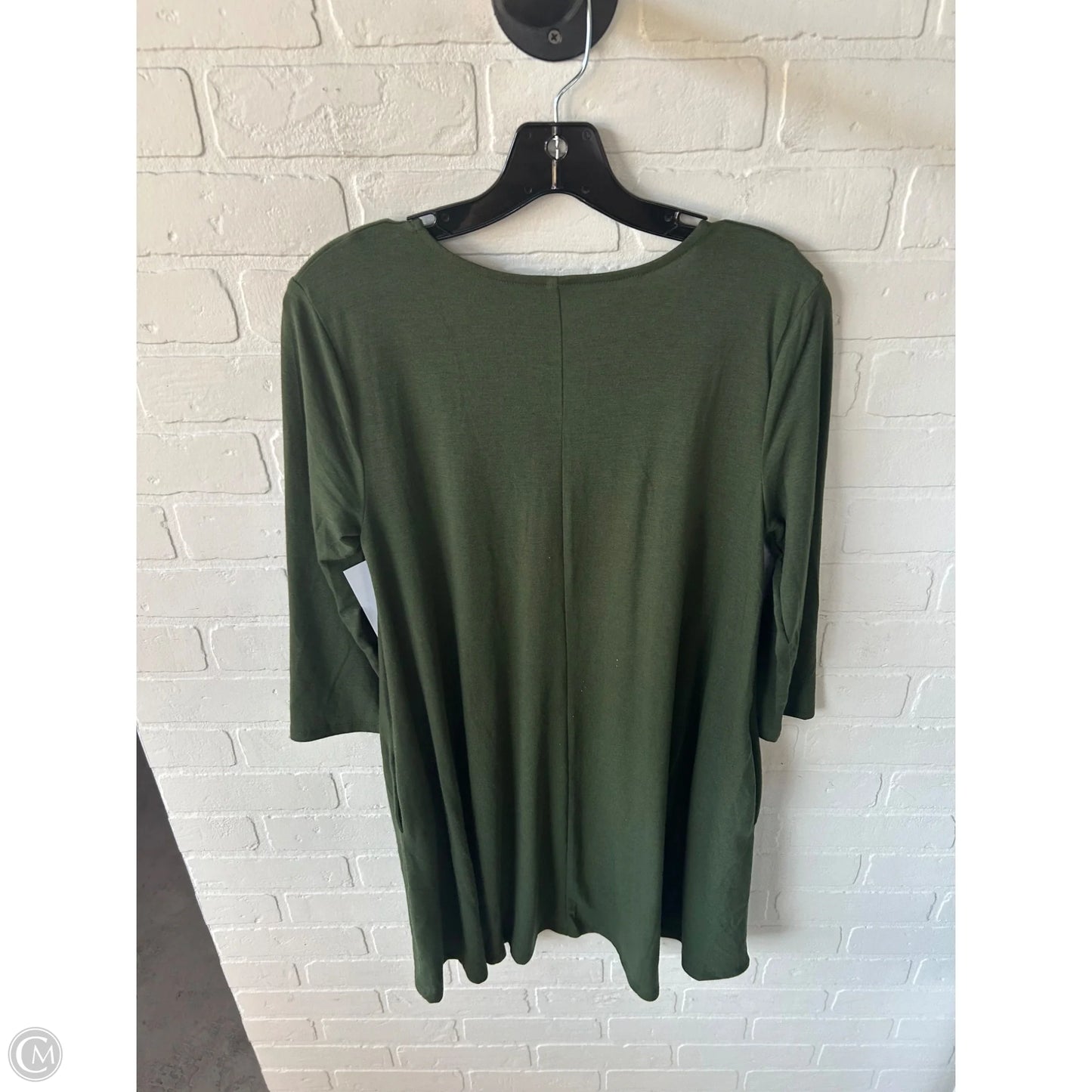 Tunic Long Sleeve By Zenana In Green, Size: M