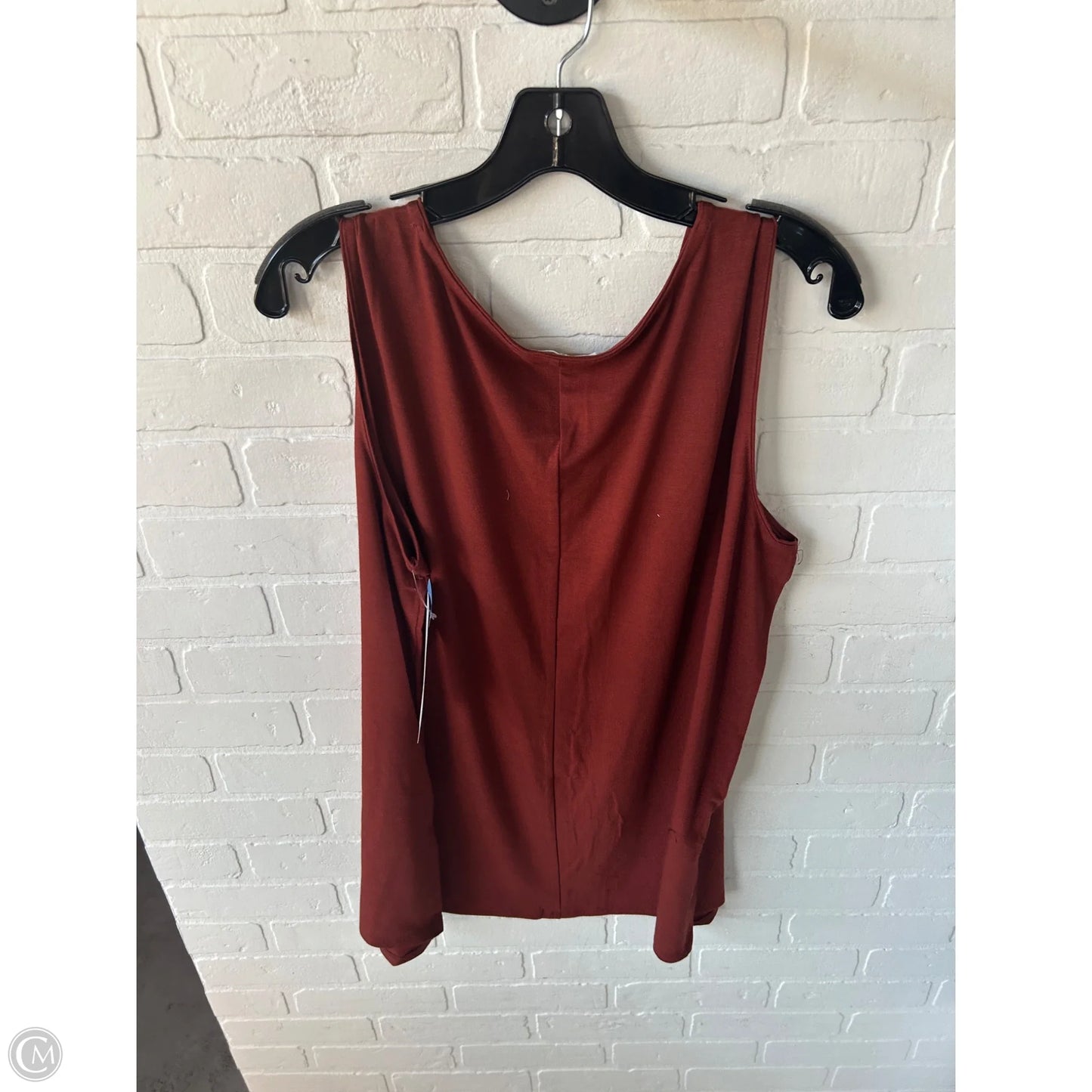 Top Sleeveless By Zenana In Brown, Size: 2x