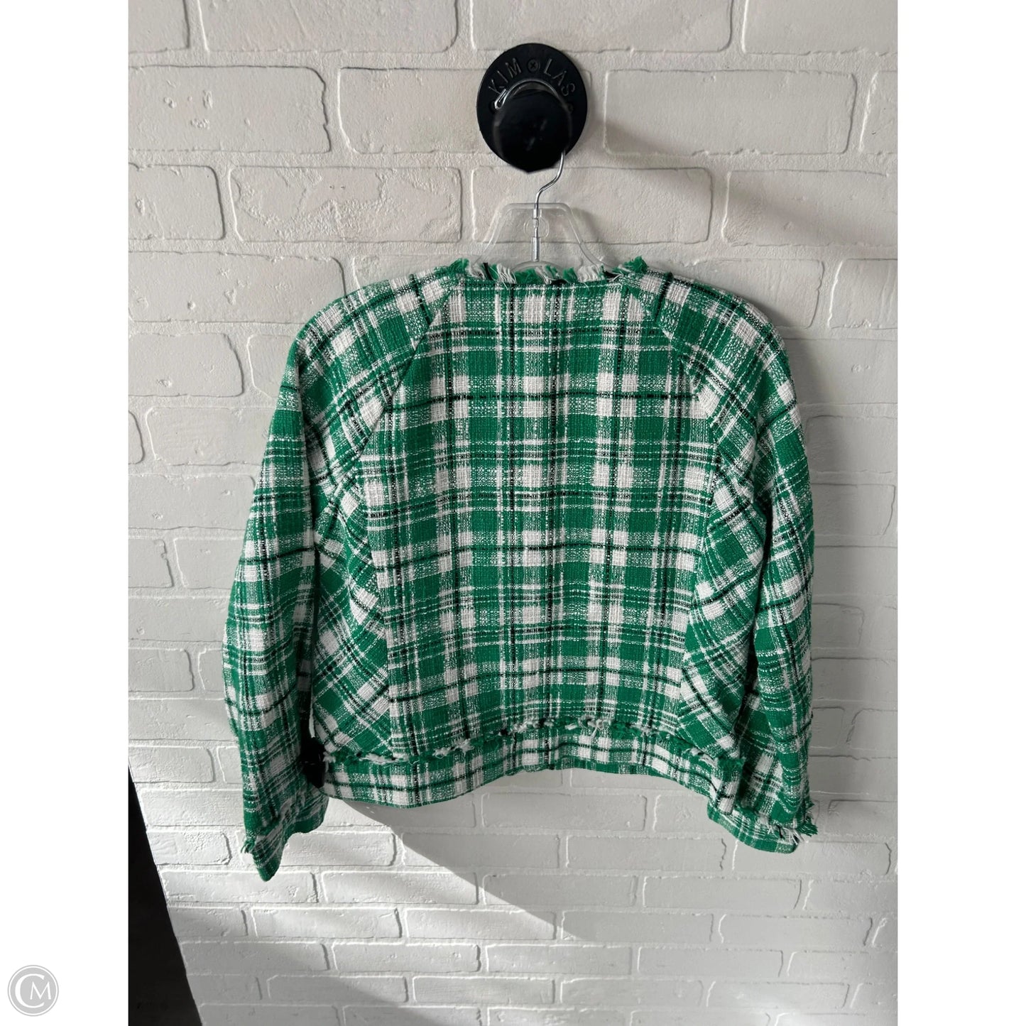 Blazer By Cabi In Green & White, Size: S