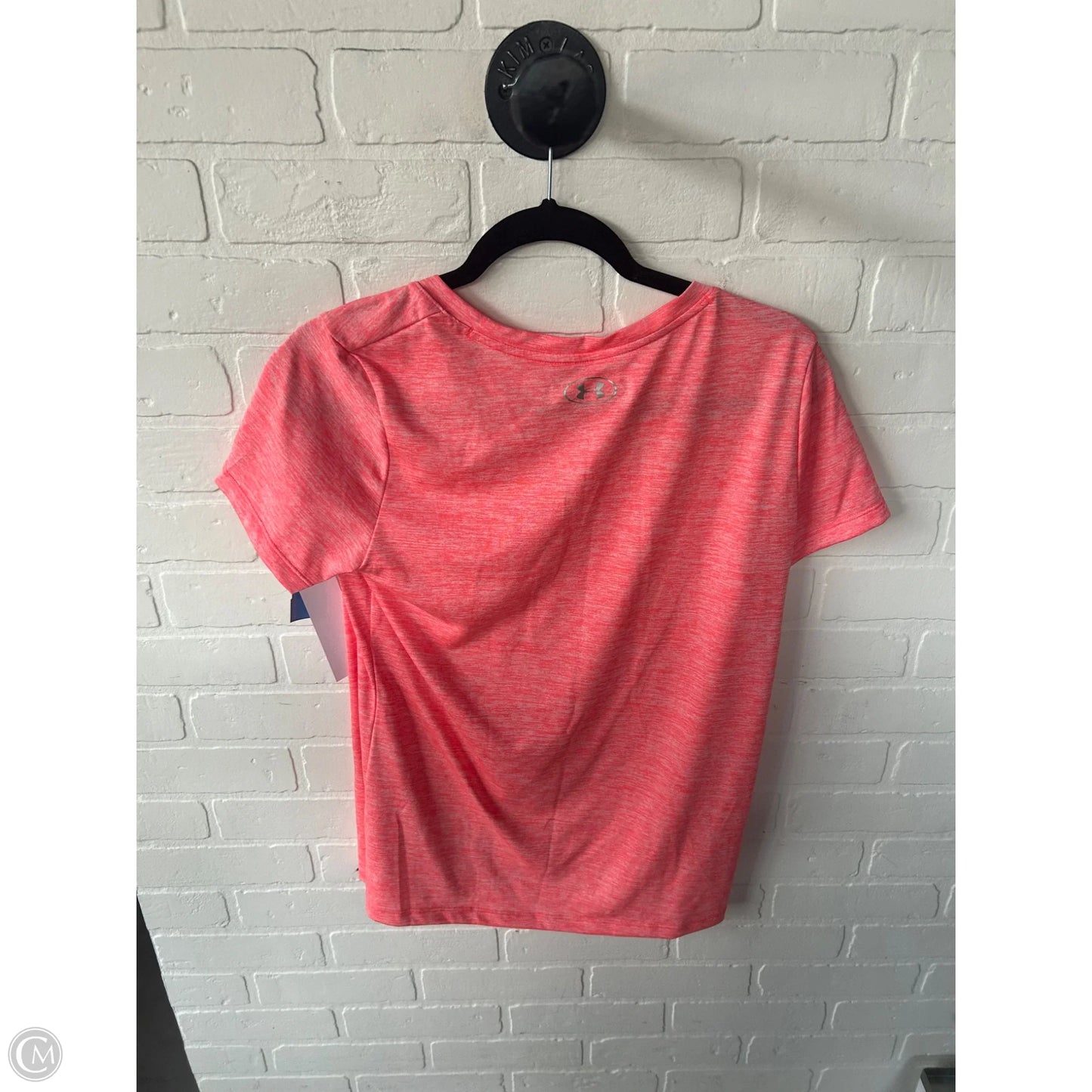 Athletic Top Short Sleeve By Nike In Orange, Size: M