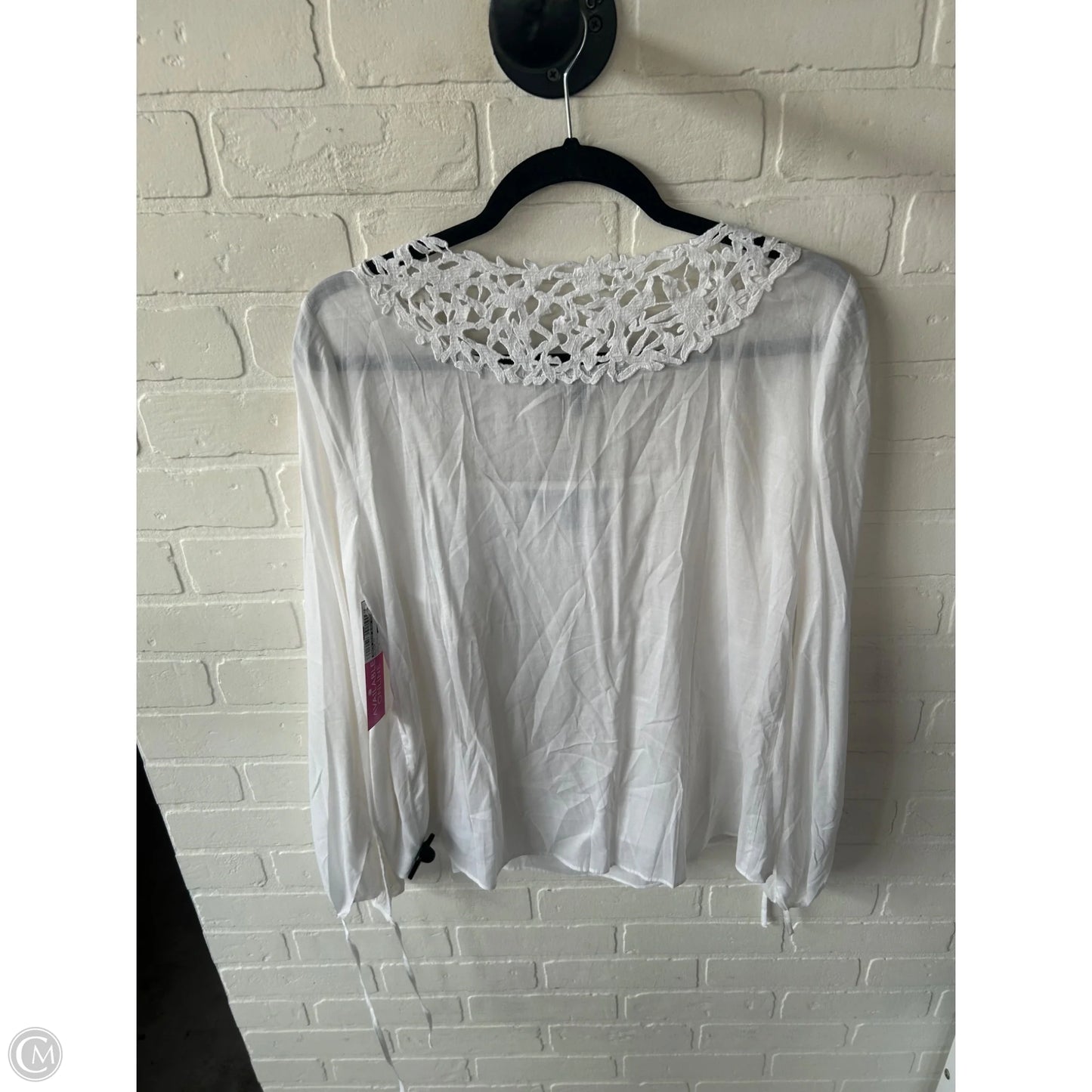 Blouse Long Sleeve By White House Black Market In White, Size: S