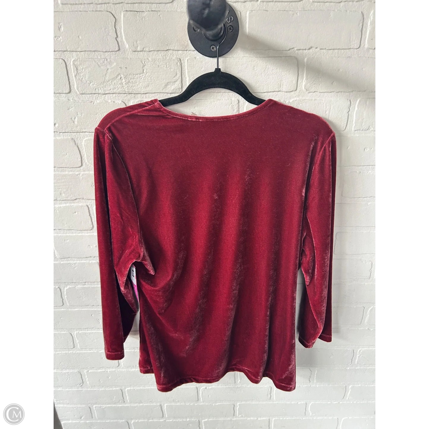 Top 3/4 Sleeve By Soft Surroundings In Red, Size: Xl