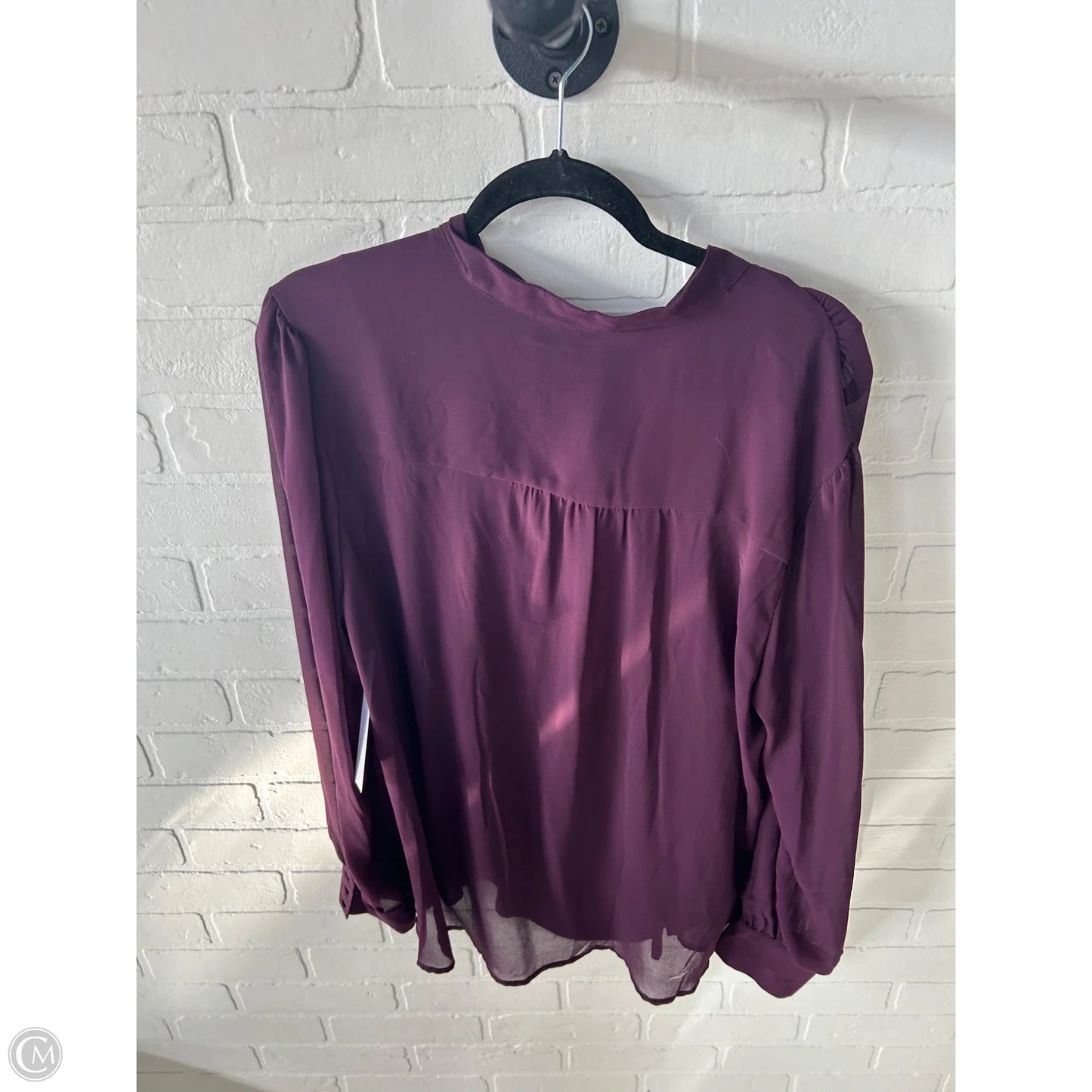 Blouse Long Sleeve By Dr2 In Purple, Size: Xl
