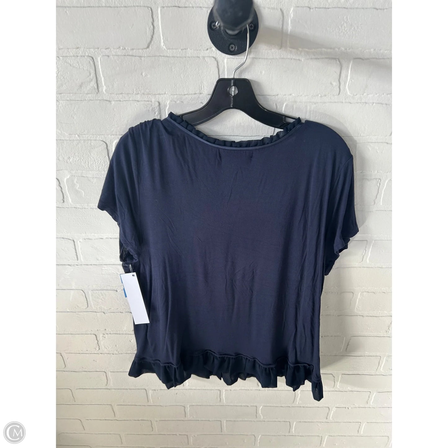 Top Short Sleeve By Marled In Navy, Size: Xl