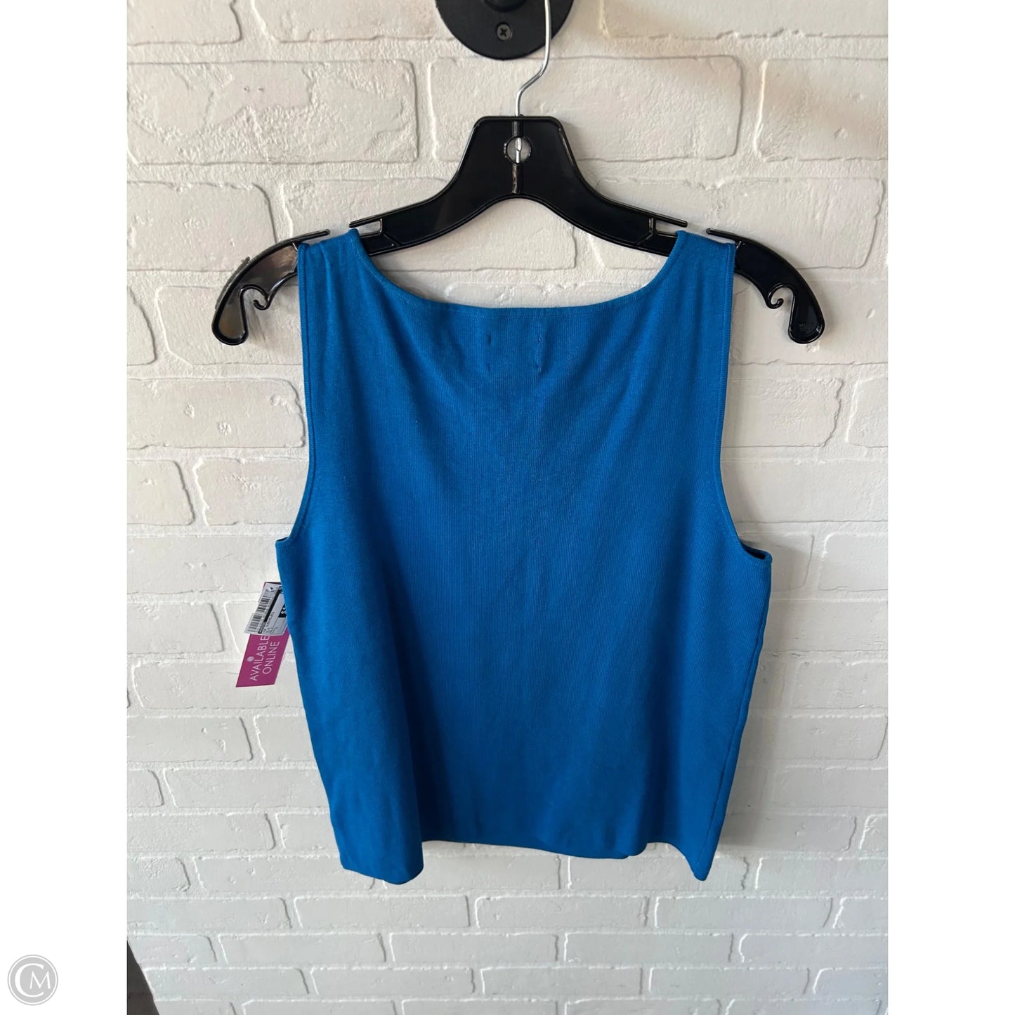 Top Sleeveless By Chicos In Blue, Size: L