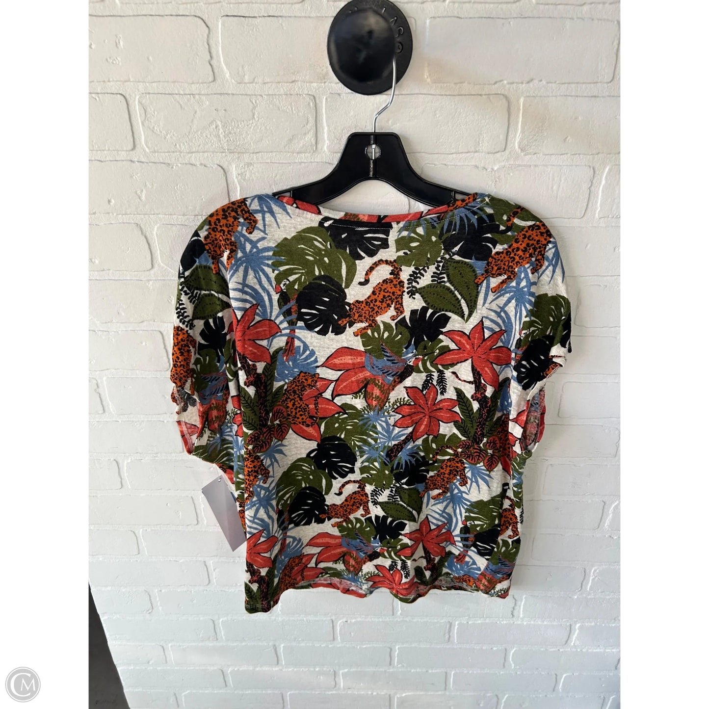 Top Sleeveless By C And C In Green & Orange, Size: Xl