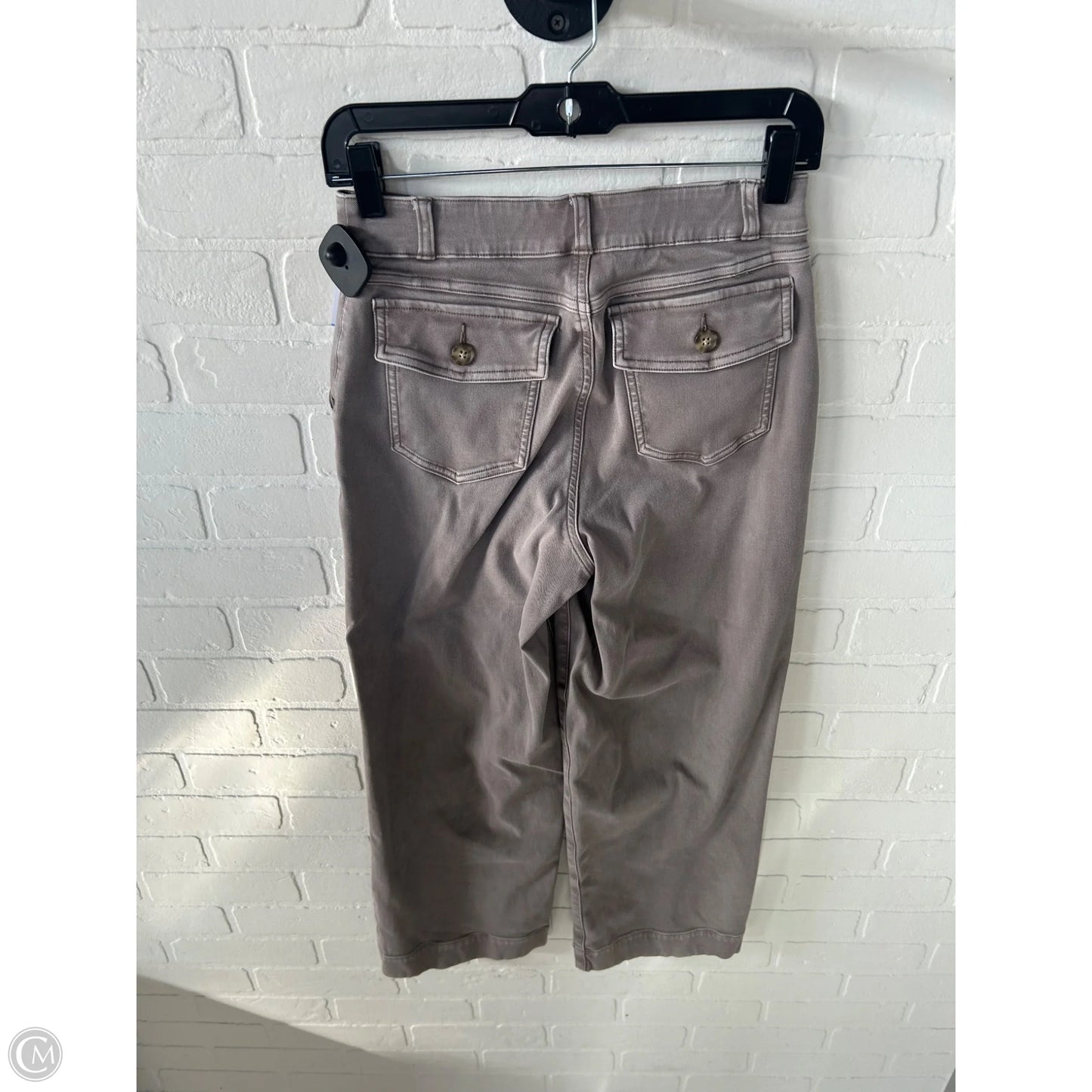 Jeans Wide Leg By Spanx In Grey Denim, Size: 4