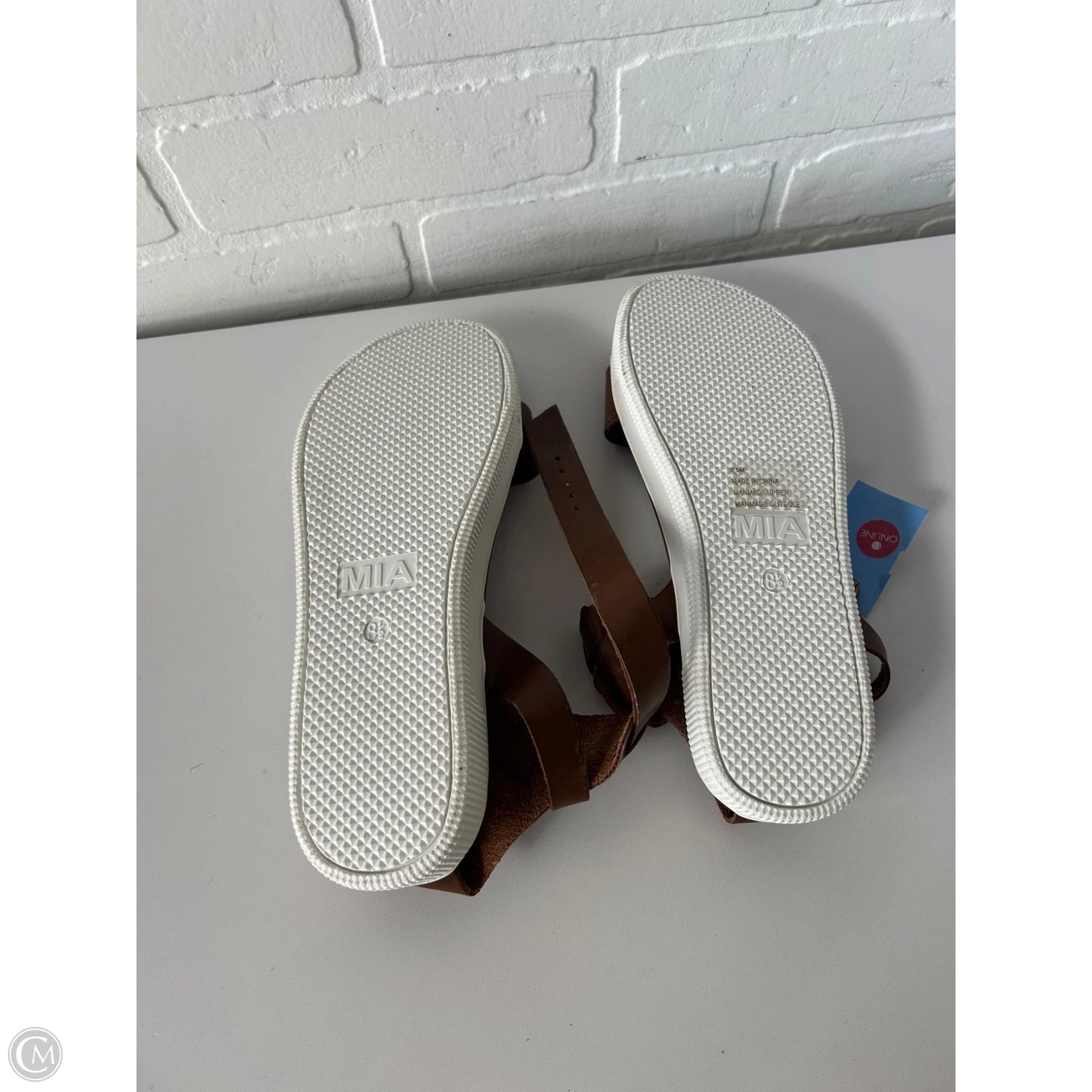 Sandals Flats By Mia In Brown & White, Size: 8.5