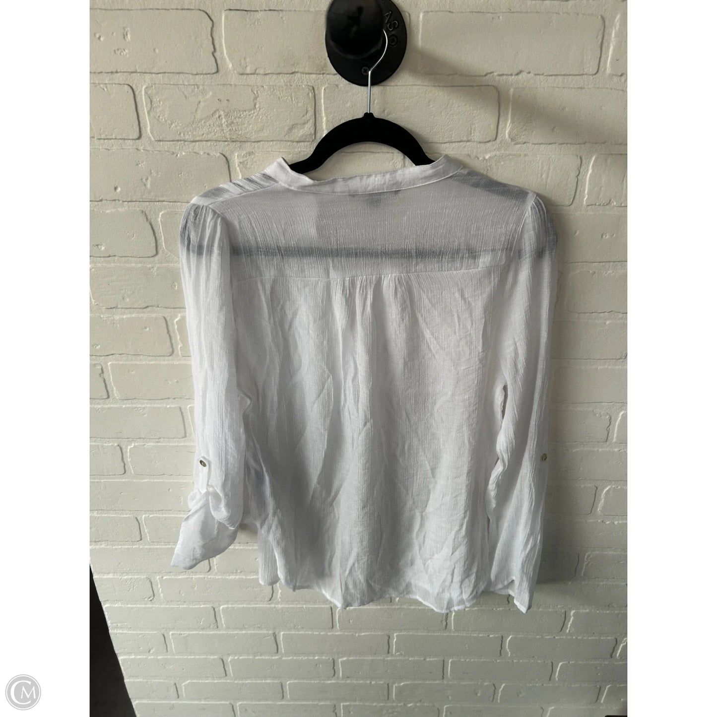 Top Long Sleeve By Zac And Rachel In White, Size: M
