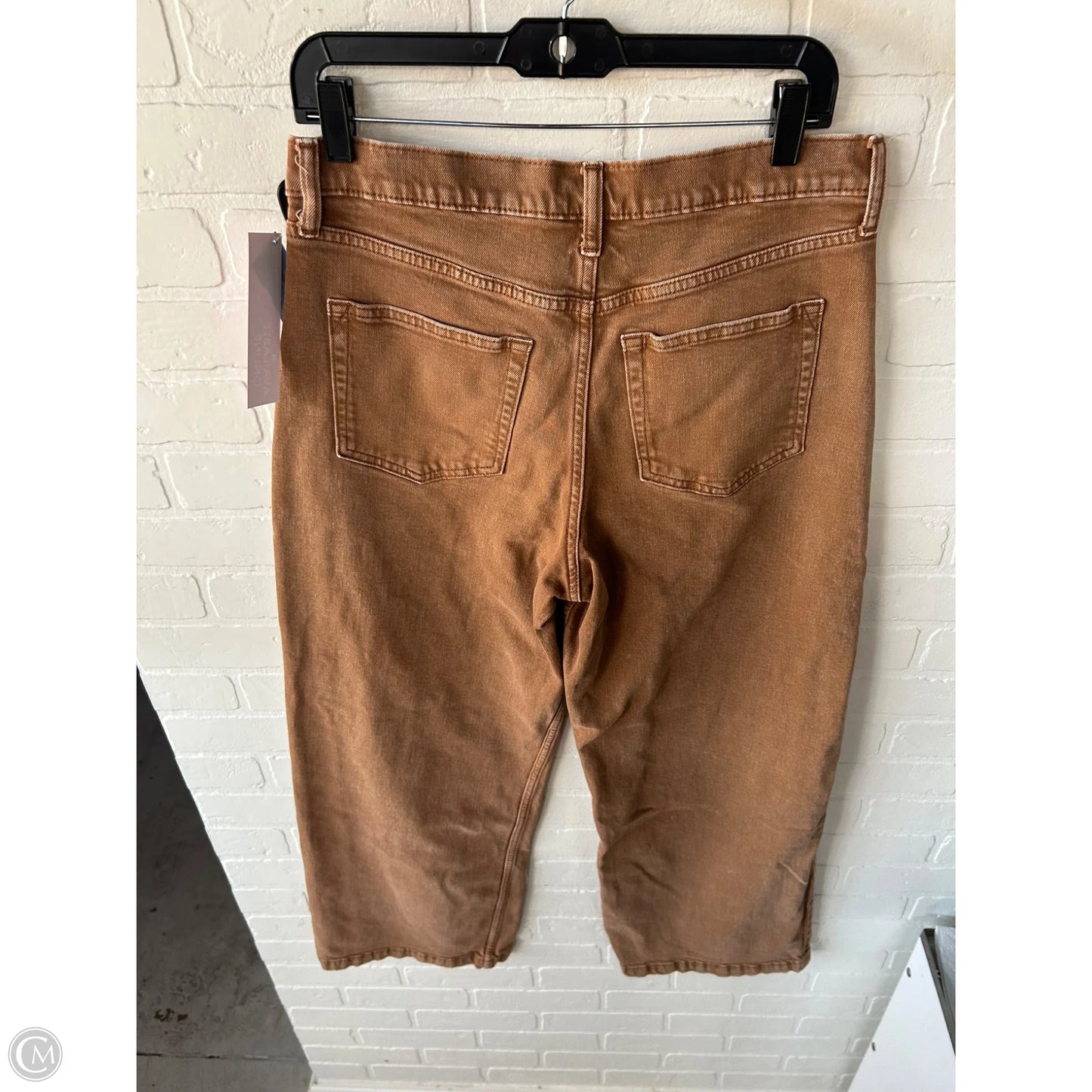 Jeans Wide Leg By Gap In Brown Denim, Size: 10