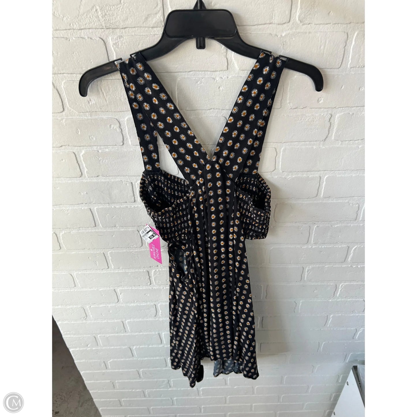 Dress Casual Short By Anthropologie In Black & Yellow, Size: L
