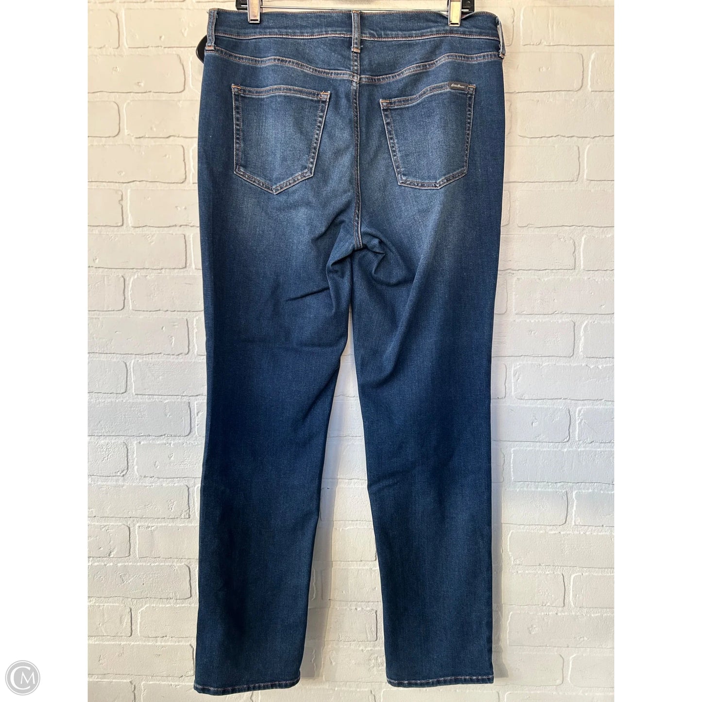 Jeans Straight By Eddie Bauer In Blue Denim, Size: 12