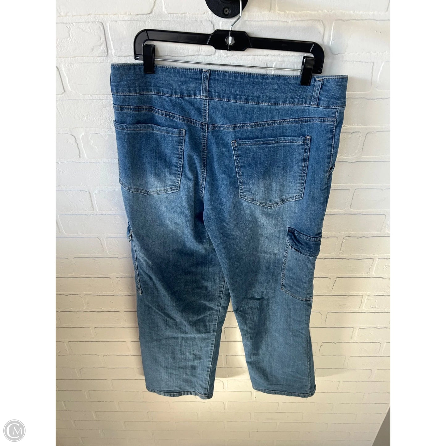 Jeans Wide Leg By D Jeans In Blue Denim, Size: 14