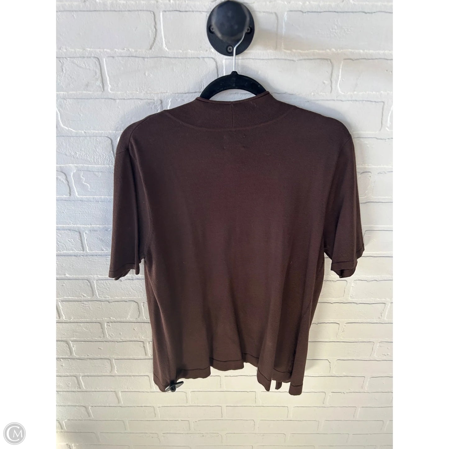 Sweater Short Sleeve By Chicos In Brown, Size: L