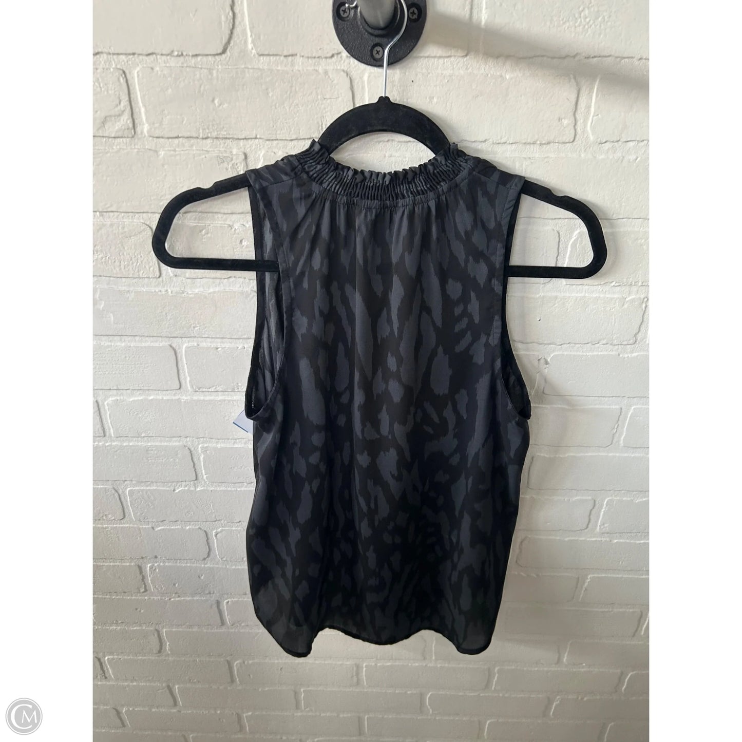 Blouse Sleeveless By Peyton Jensen In Black & Grey, Size: S