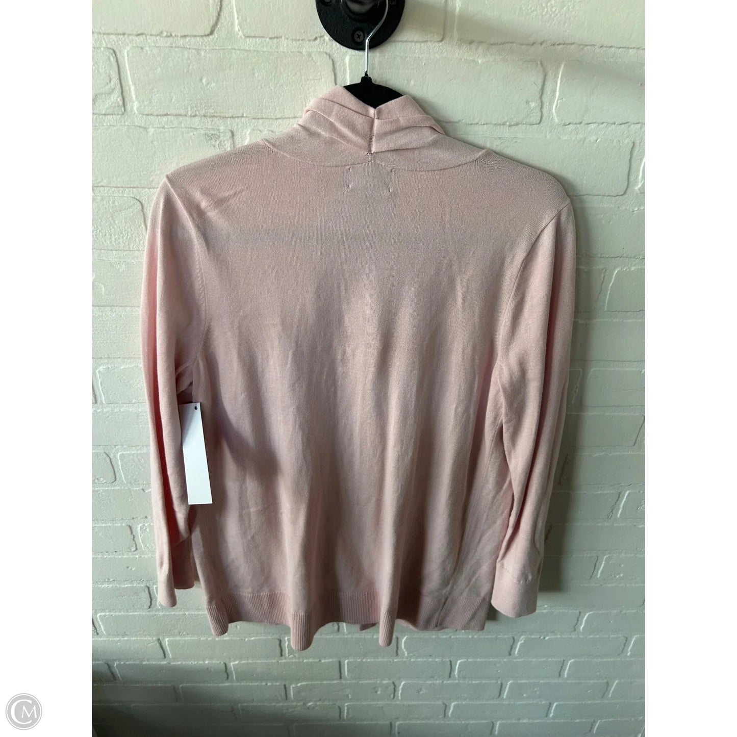 Sweater Cardigan By Lands End In Pink, Size: M