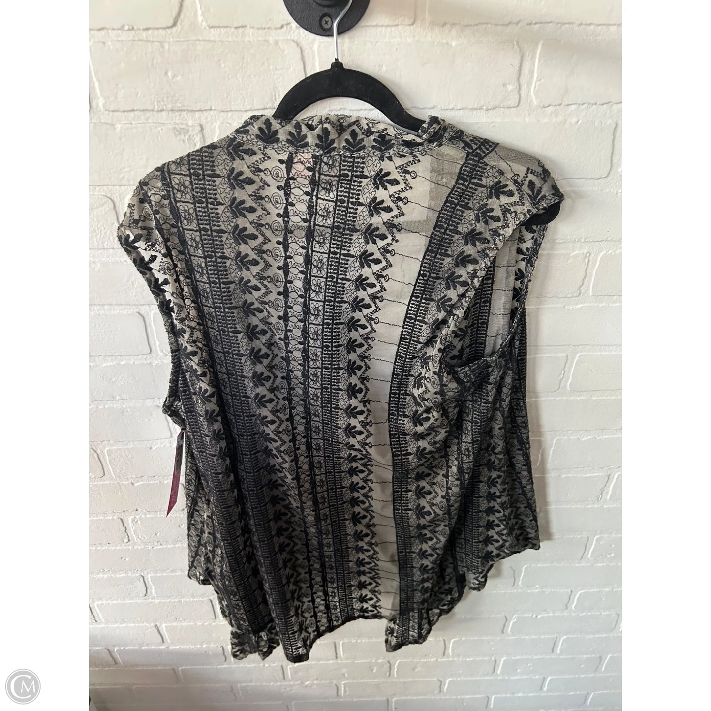 Vest Other By Clothes Mentor In Black & Grey, Size: S