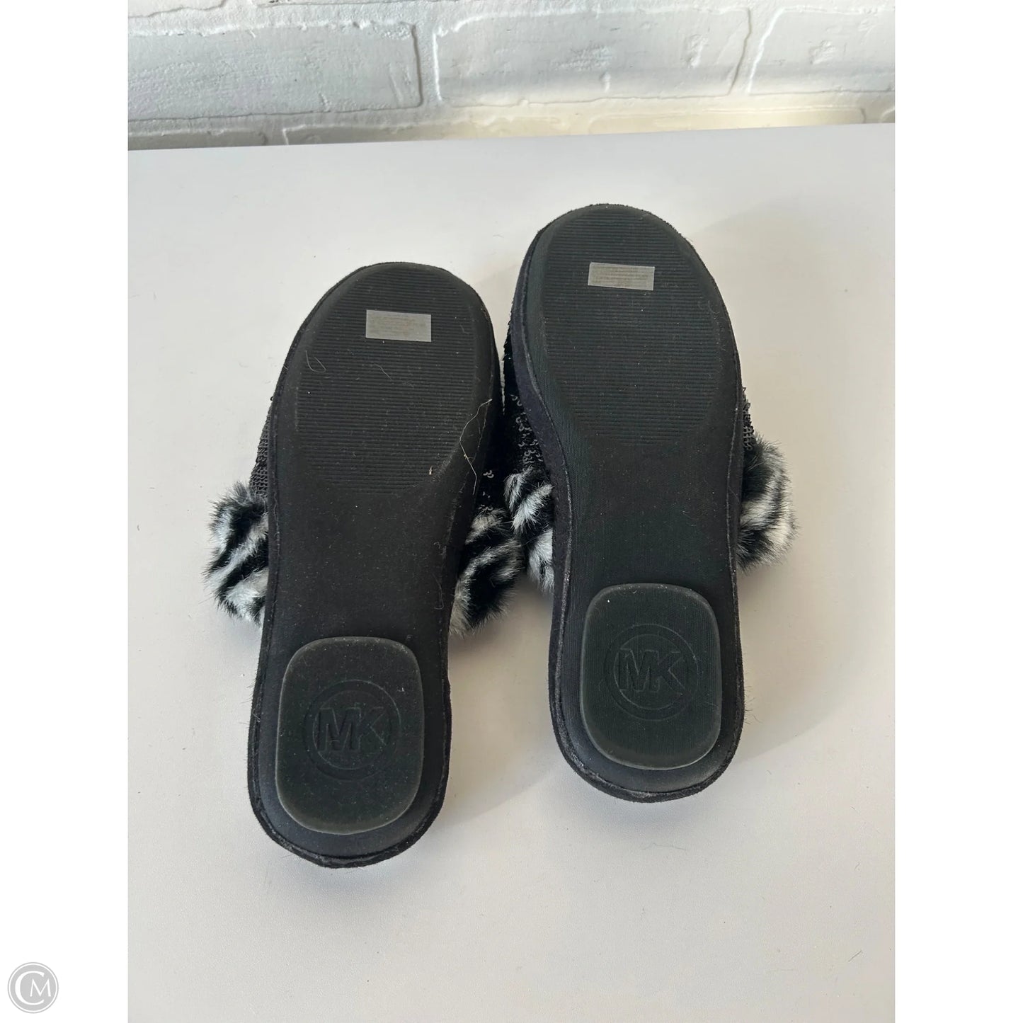 Slippers By Michael By Michael Kors In Black & White, Size: 8