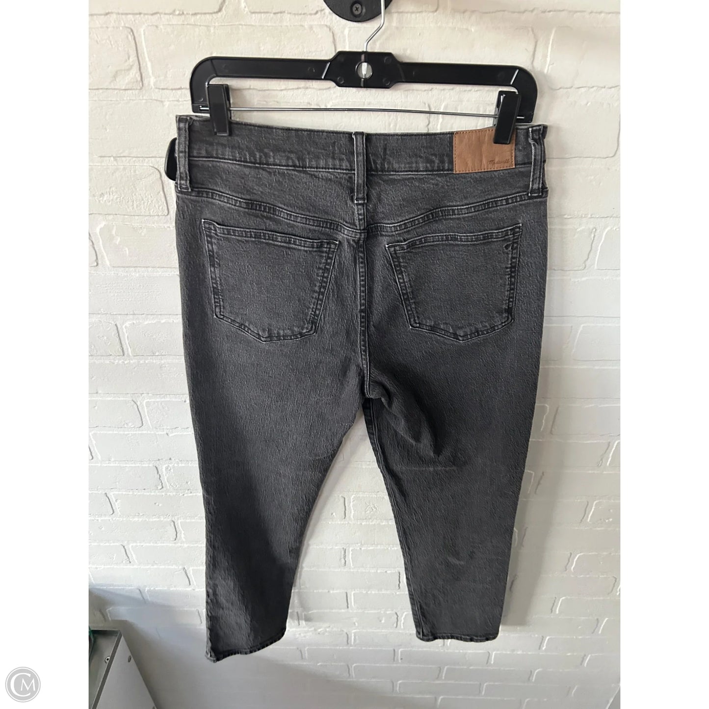 Jeans Straight By Madewell In Black Denim, Size: 8