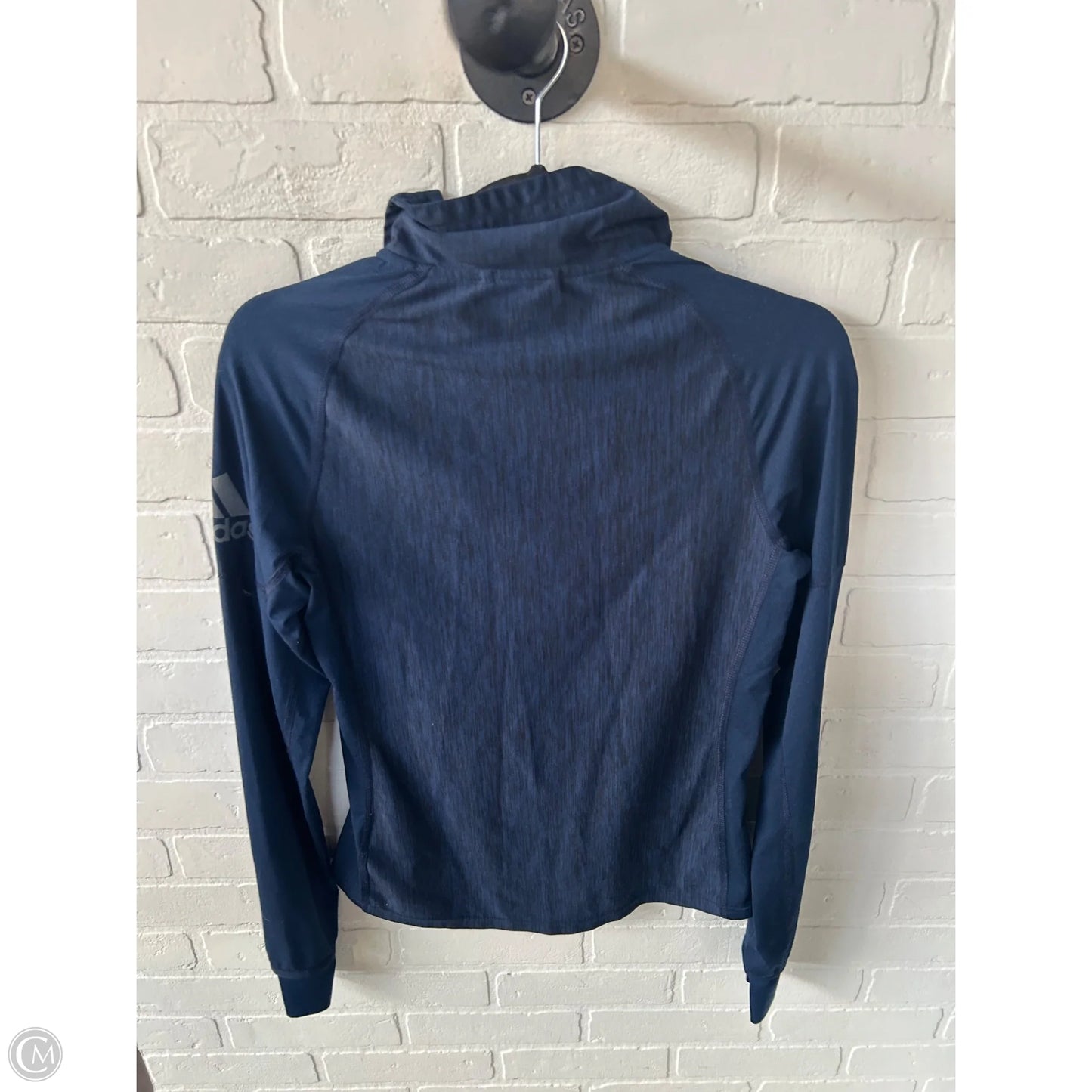 Athletic Jacket By Adidas In Black & Blue, Size: Xs