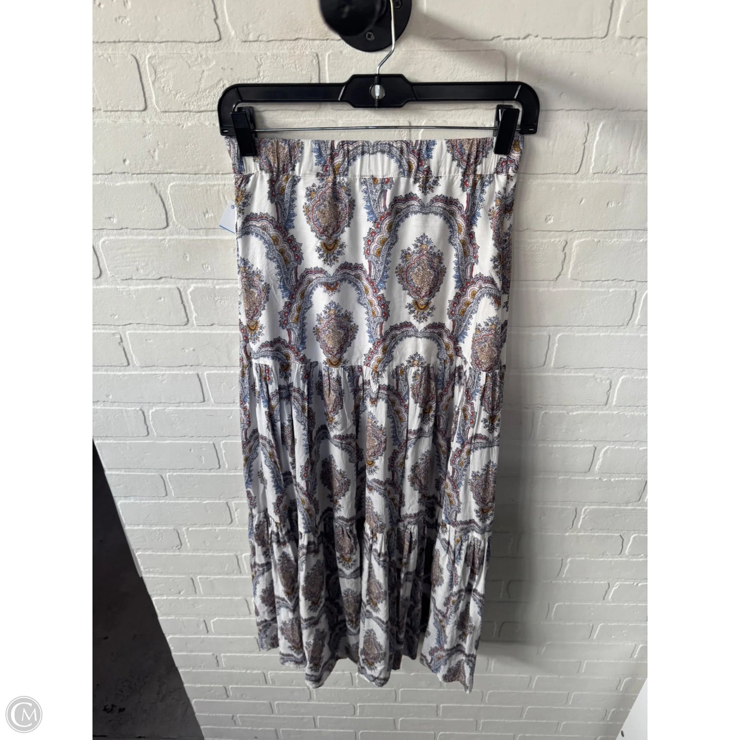 Skirt Maxi By H&m In Blue & White, Size: 4