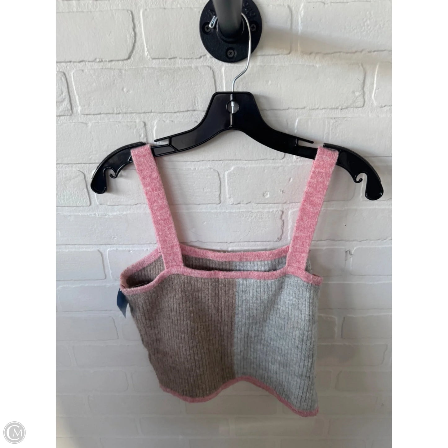 Vest Sweater By Saturday/sunday In Grey & Tan, Size: S