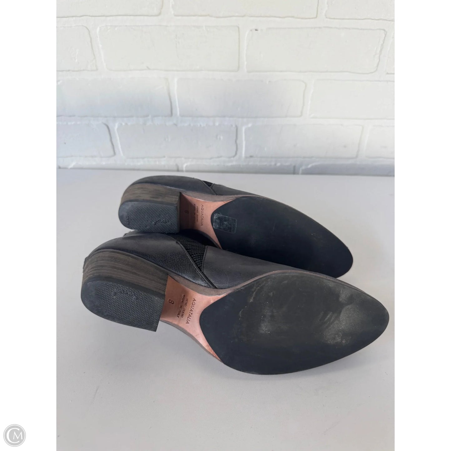 Boots Ankle Heels By Aquatalia In Black, Size: 8